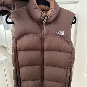 Brown Northface Nuptse Vest